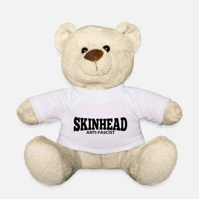 Skinhead - Antifascist - Teddy - Weiß