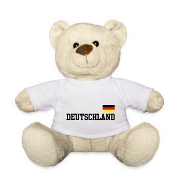 Deutschland Flagge - Germany-BRD-Fahne-Flagge - Teddy - Weiß - Vorne