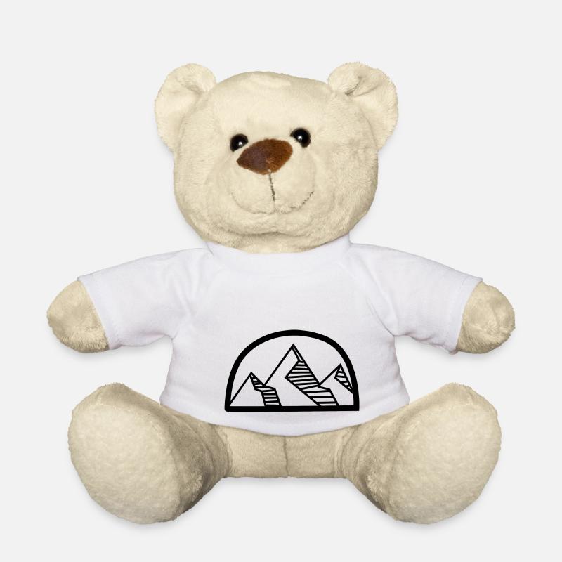 Wanderlust and mountains - Teddy Bear - white