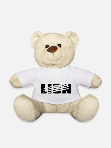 Cooles Löwen Design mit Kratzspuren von Krallen - Teddy - Weiß