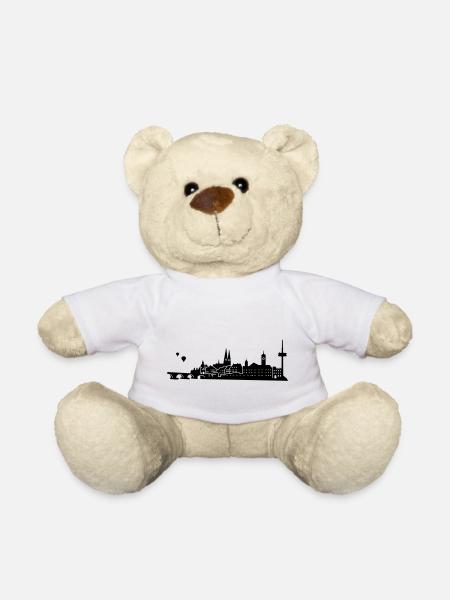 Regensburg Skyline - Teddy Bear - white