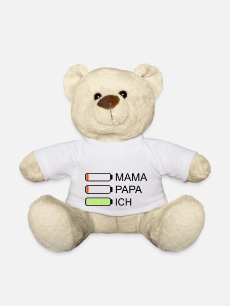 Batterie Mama Papa I vide - Nounours - blanc