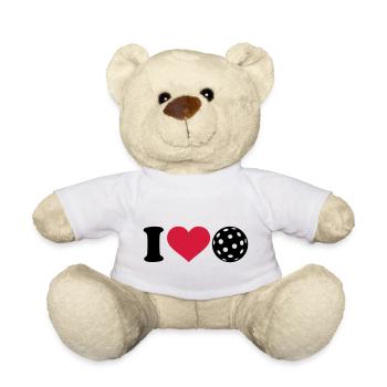 I love Floorball - Teddy Bear - white - Front