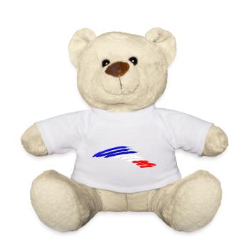 Frankreich Nationalflaggen Fahne Farben Kreativ - Teddy - Weiß - Vorne