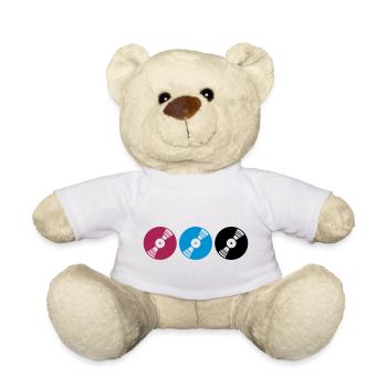 vinyl bunte reihe discjockey club music liebe musi - Teddy - Weiß - Vorne