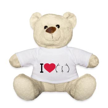 logo i love ass herz liebe rund nackte frau sexy a - Teddy - Weiß - Vorne