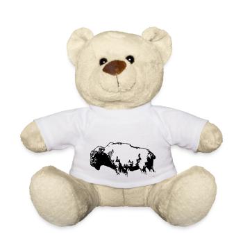 Bison - Büffel - Buffalo - Teddy - Weiß - Vorne
