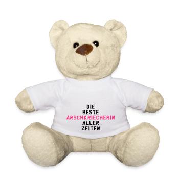 Arschkriecher Arschkriecherin Heuchler Heuchlerin - Teddy - Weiß - Vorne