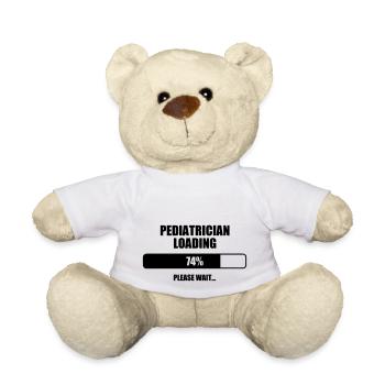 Arzt / Medizin / Kinderarzt / Kinderheilkunde - Teddy - Weiß - Vorne