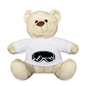 Skibrille und Berge - Teddy - Weiß - Vorne