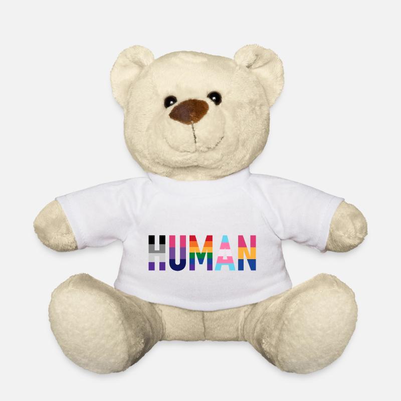 Human flags - Teddy Bear - white