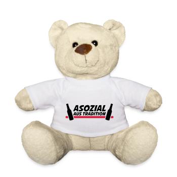 Asozial aus Tradition - Teddy - Weiß - Vorne