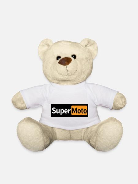 Super Moto logo - Teddy Bear - white