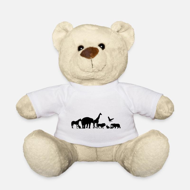 Silhouetten von Tieren - Teddy - Weiß