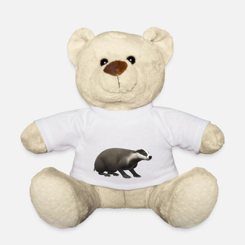 3D Dachs - Teddy - Weiß