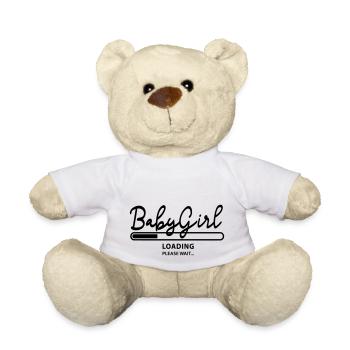 Baby girl loading - Teddy Bear - white - Front