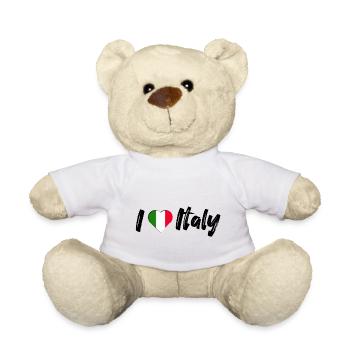 I love Italy Italy saying with heart vacation - Teddy Bear - white - Front