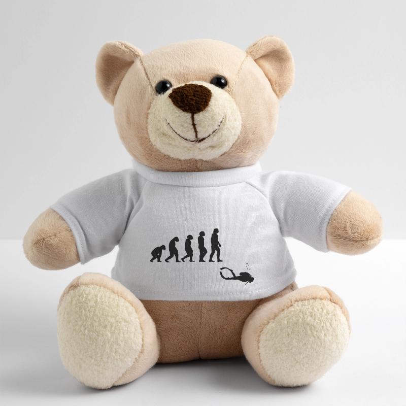Evolution diving with a device Teddy Bear