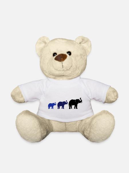 elefanten family - Teddy - Weiß