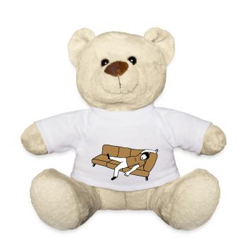 Canapé homme endormi - Nounours - blanc - Devant