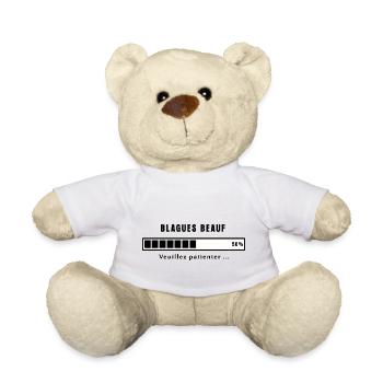 Blagues beauf en cours ! - Nounours - blanc - Devant