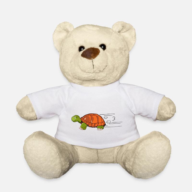 tortue dessin vitesse humour - Nounours - blanc