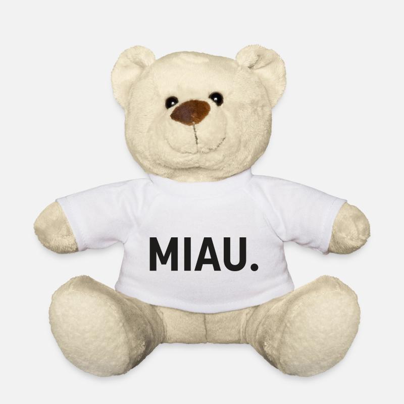 Miau. Cooles katziges Statement. - Teddy - Weiß