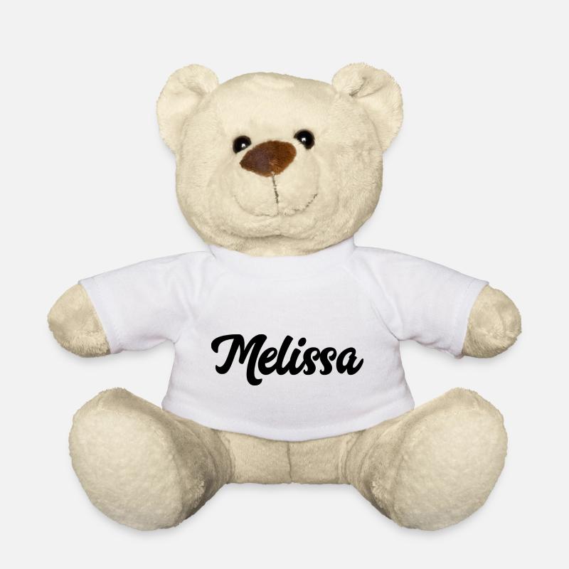 Melissa Custom Text Nom d’anniversaire - Nounours - blanc