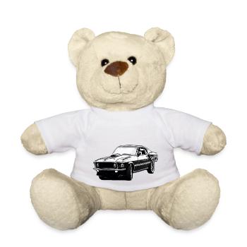 Car - Teddy Bear - white - Front