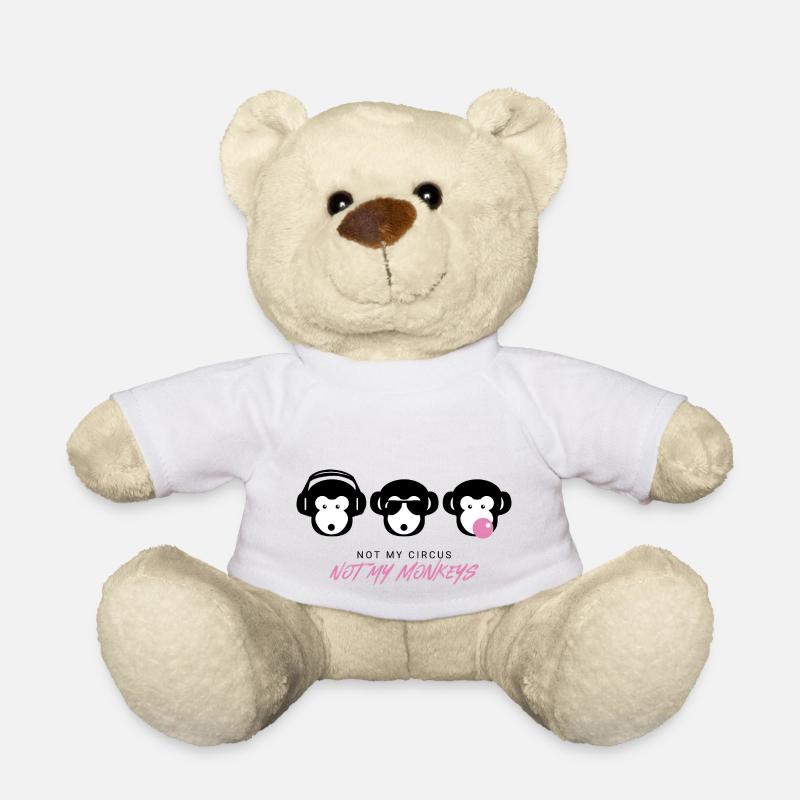 Muniax Monkeys Pink - Nounours - blanc