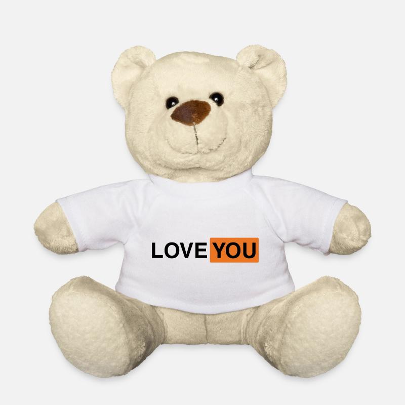 Je t’aime dans le style Hub - Nounours - blanc