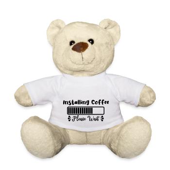 Installieren von Coffee Please Wait Loading - Teddy - Weiß - Vorne