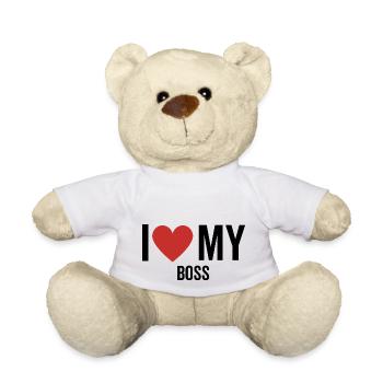 J’aime mon patron - Nounours - blanc - Devant