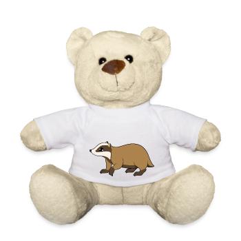Badger - Teddy Bear - white - Front