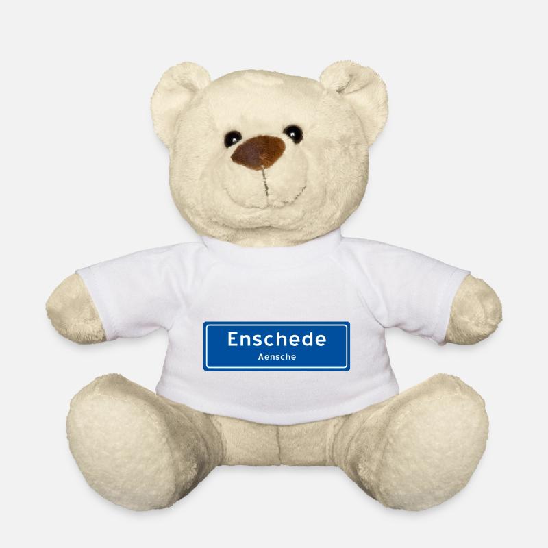 Panneau du nom de la ville d’Enschede - Nounours - blanc