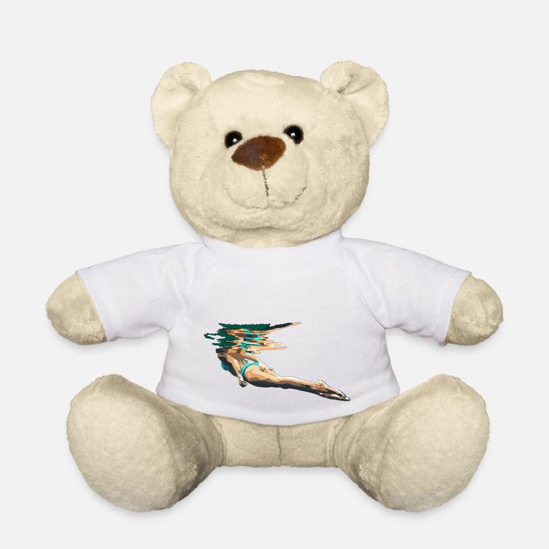 Swimmer - Teddy Bear - white