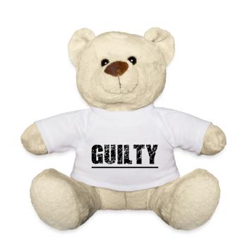 Guilty, cool lettrage Guilty comme nouvelle tendance - Nounours - blanc - Devant