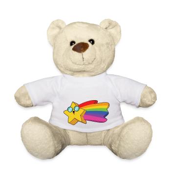 Stern Regenbogen - Teddy - Weiß - Vorne