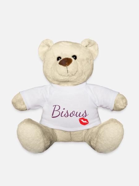 Bisous - Nounours - blanc