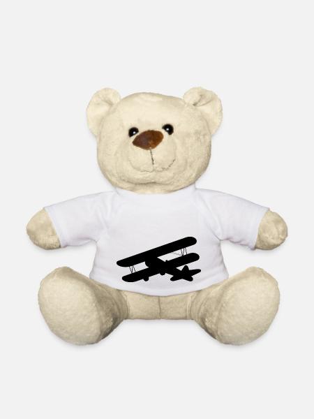 plane - Teddy Bear - white