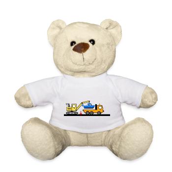 Excavatrice - Nounours - blanc - Devant