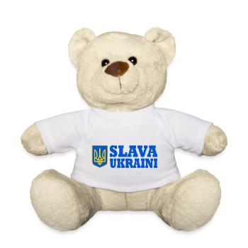 Slava ukraini - Nounours - blanc - Devant