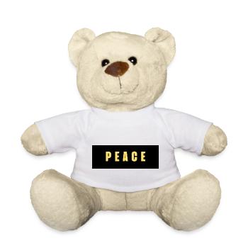 peace - Teddy Bear - white - Front