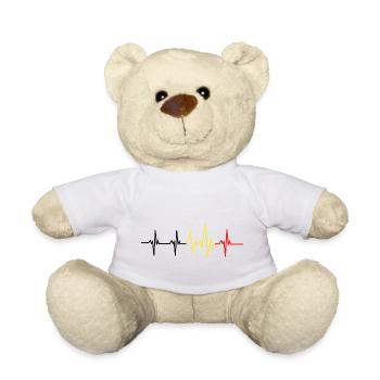 battement de cœur Belgique - Nounours - blanc - Devant