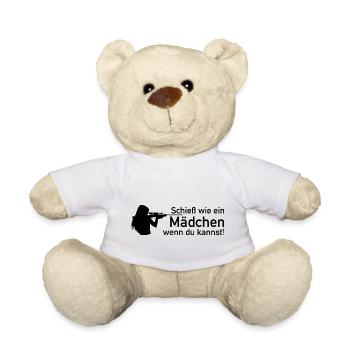 Schieß wie ein Mädchen wenn du kannst! - Teddy - Weiß - Vorne