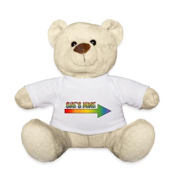 SHE S MINE lesbian LGBT lgbtqi queer - Teddy Bear - white - Front
