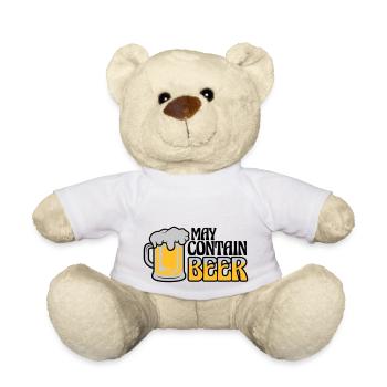 Peut contenir un dicton de bière - Nounours - blanc - Devant