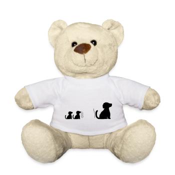 Familie brave sitzende Hunde - Teddy - Weiß - Vorne