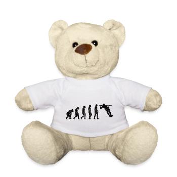 Fitness Athletes Muscle Bodybuilder Strength Training - Teddy Bear - white - Front