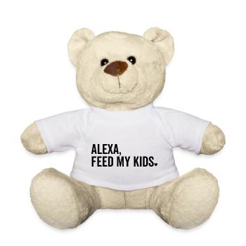 Alexa füttern meine Kinder - Teddy - Weiß - Vorne